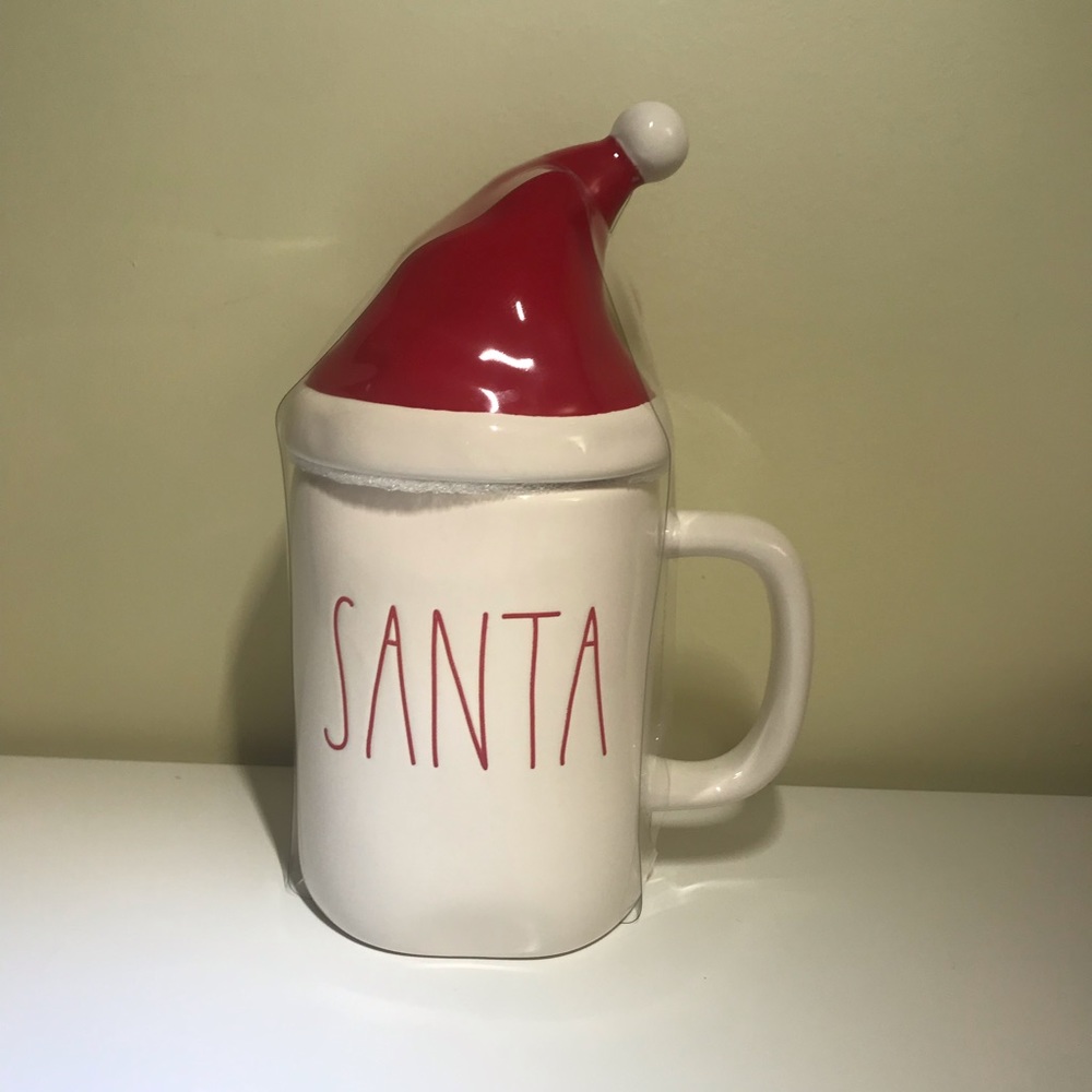 Brand New Rae Dunn Christmas SANTA Ceramic Mug Santa Hat - Picture 3 of 3
